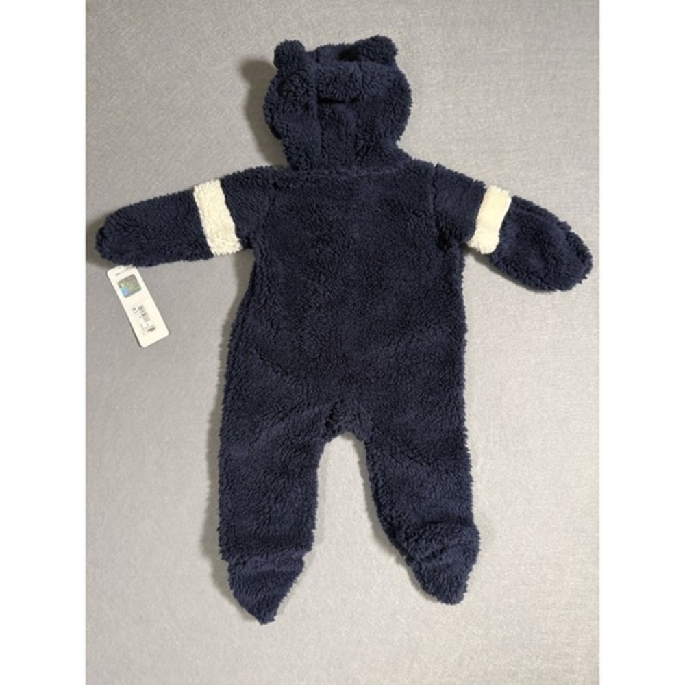 NFL Team Kids‎ 0-3 mos.  Chicago Bears  Full Zip Navy Fleece Sleeper NWT - Picture 2 of 7